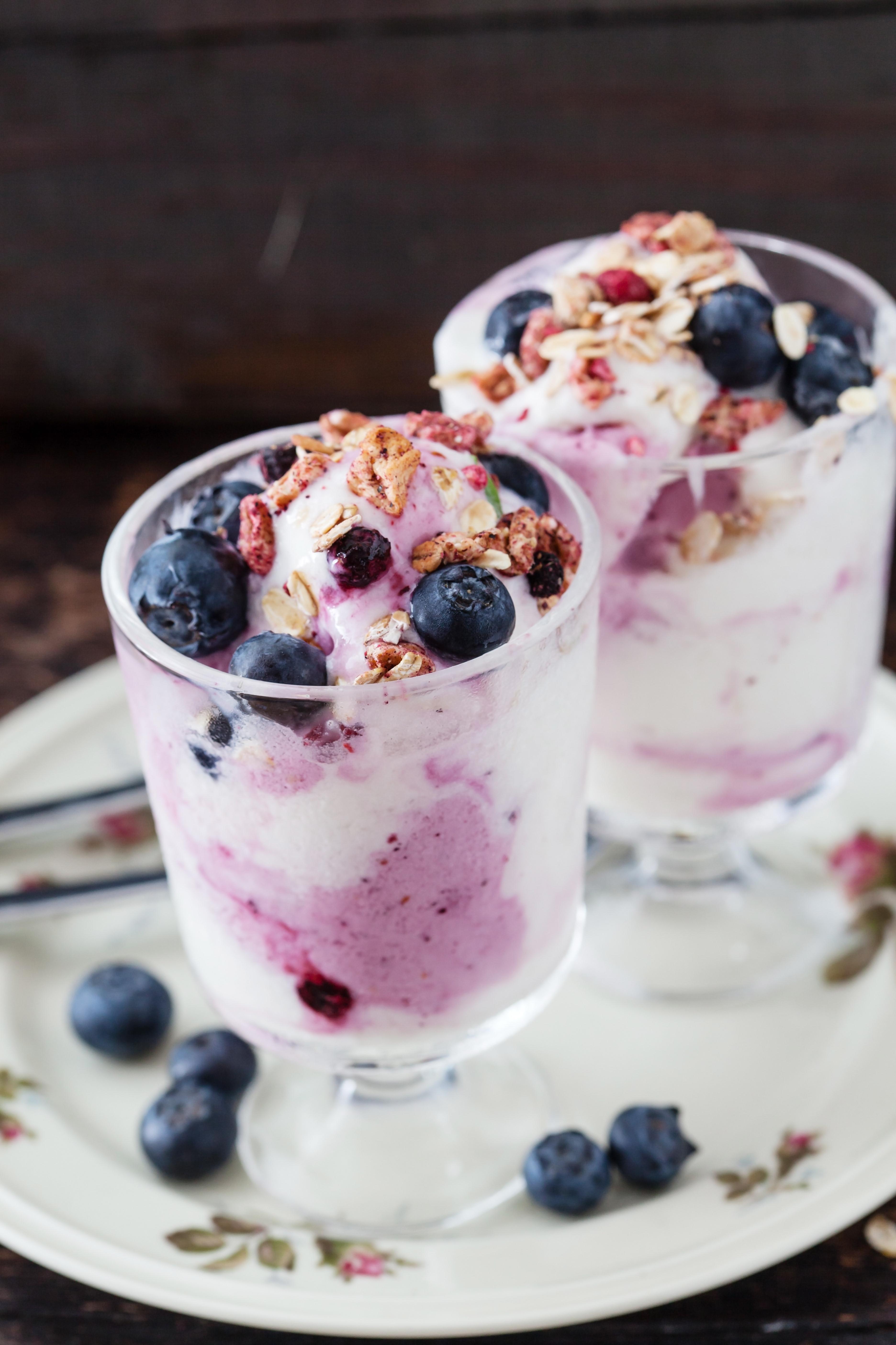 Blaubeer-Eiscreme [Nachtisch-Rezept, Low Carb]